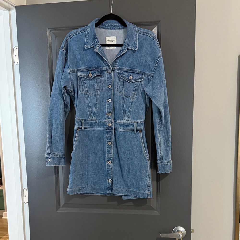 Abercrombie & Fitch Blue Denim Long Sleeve Dress